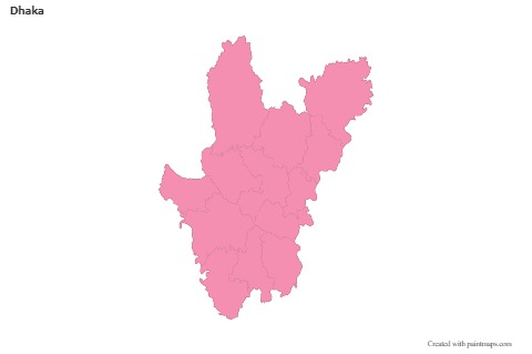 Sample Maps for Dhaka (pink,outline)