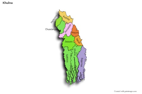 Sample Maps for Khulna (colored,shadowy)