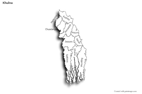 Sample Maps for Khulna (black-white,shadowy)