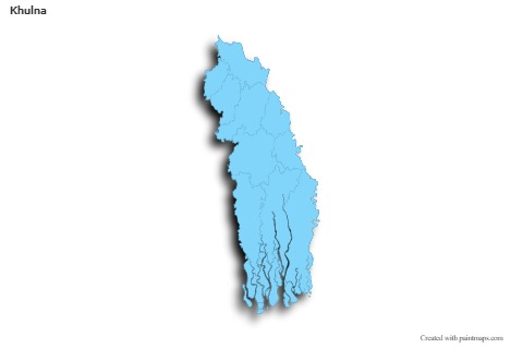 Sample Maps for Khulna (blue,outline,shadowy)