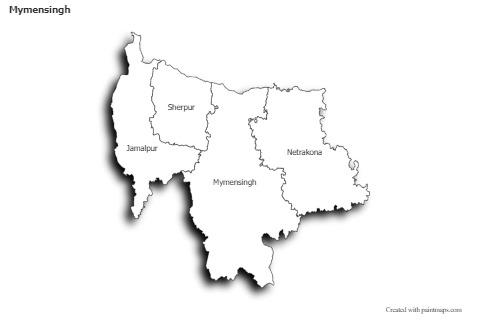 Sample Maps for Mymensingh (black-white,shadowy)