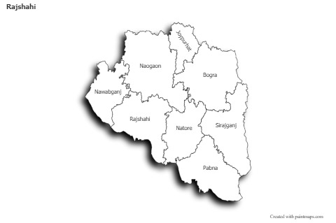 Sample Maps for Rajshahi (black-white,shadowy)