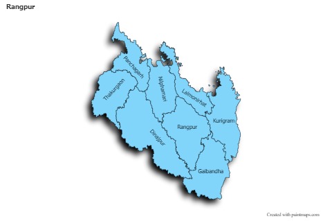 Rangpur için Örnek Haritalar (mavi,gölgeli)