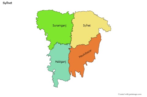 Sample Maps for Sylhet (colored)