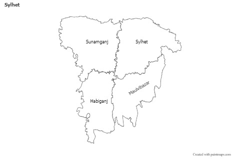 Sample Maps for Sylhet (black-white)