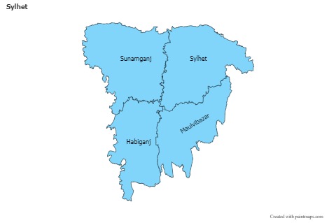 Sample Maps for Sylhet (blue)