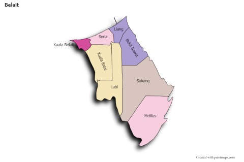 Sample Maps for Belait (colored,shadowy)