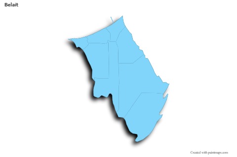 Sample Maps for Belait (blue,outline,shadowy)