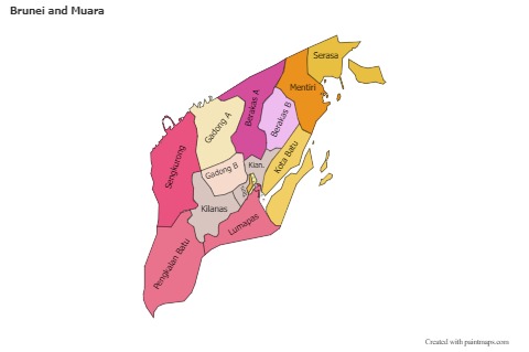 Sample Maps for Brunei and Muara (colored)