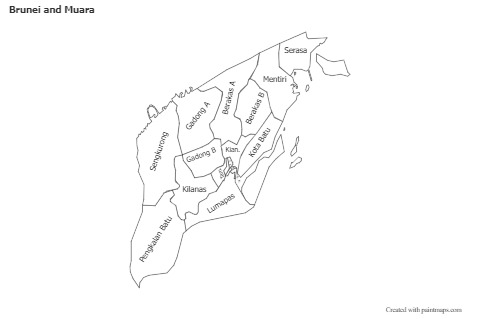 Sample Maps for Brunei and Muara (black-white)