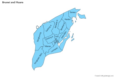Sample Maps for Brunei and Muara (blue)