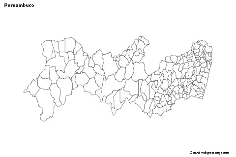 Exemplos de mapas para Pernambuco (azul,sombra)