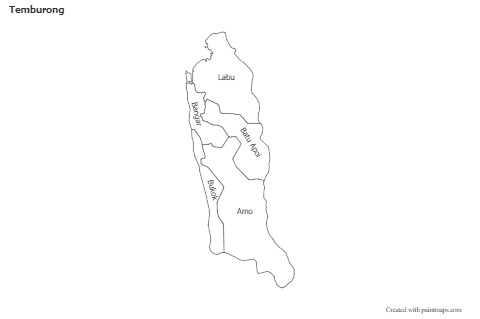 Contoh Peta untuk Temburong (hitam-putih)