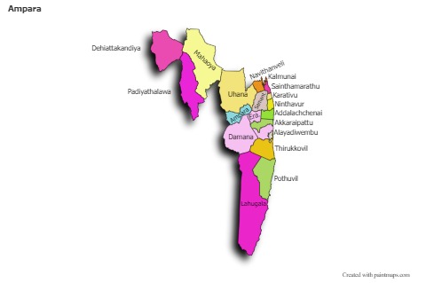 Sample Maps for Ampara (colored,shadowy)