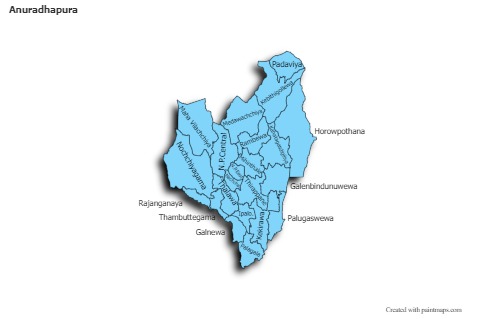 Contoh Peta untuk Anuradhapura (biru,bayangan)