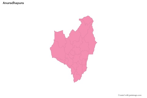 Contoh Peta untuk Anuradhapura (merah jambu,garis besar)