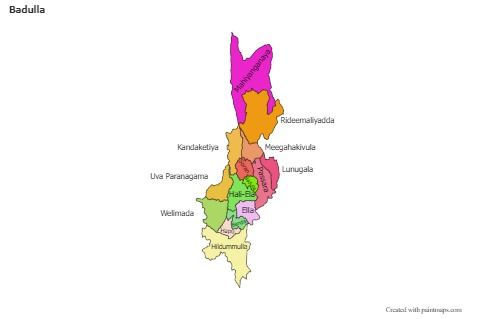 Sample Maps for Badulla (colored)