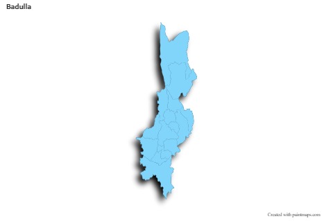 Sample Maps for Badulla (blue,outline,shadowy)