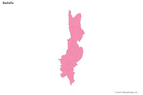 Sample Maps for Badulla (pink,outline)