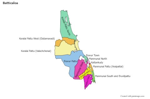 Sample Maps for Batticaloa (colored)