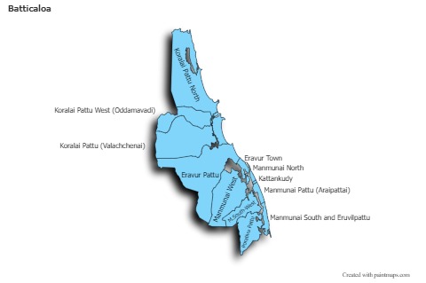 Sample Maps for Batticaloa (blue,shadowy)