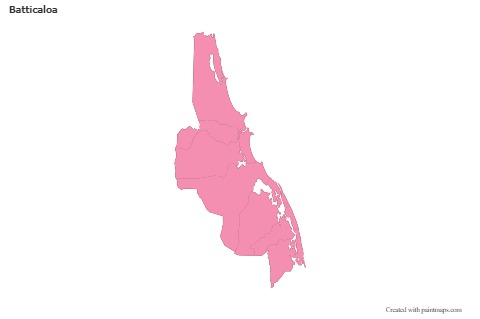 Sample Maps for Batticaloa (pink,outline)