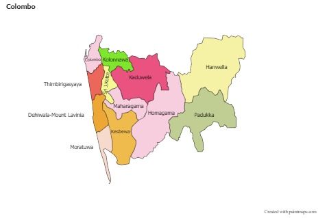 Contoh Peta untuk Colombo (berwarna)
