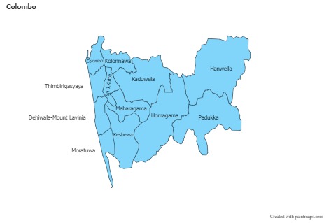 Contoh Peta untuk Colombo (biru)