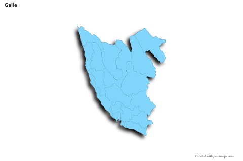 Contoh Peta untuk Galle (biru,garis luar,bayangan)