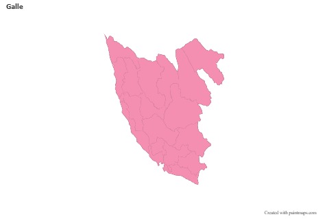 Contoh Peta untuk Galle (merah jambu,garis besar)