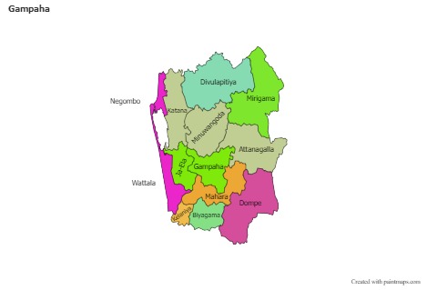 Sample Maps for Gampaha (colored)