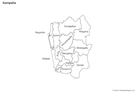 Sample Maps for Gampaha (black-white)