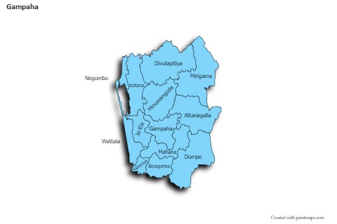 Sample Maps for Gampaha (blue,shadowy)