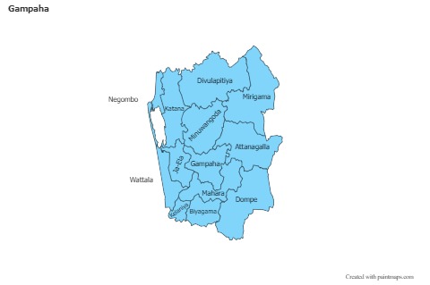 Sample Maps for Gampaha (blue)
