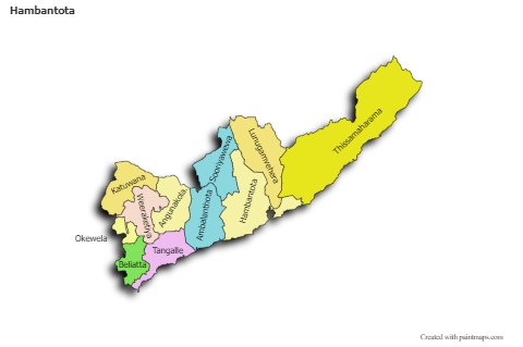 Sample Maps for Hambantota (colored,shadowy)
