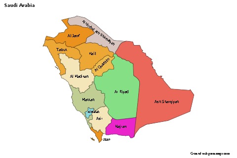 Sample Maps for Saudi Arabia (colored)