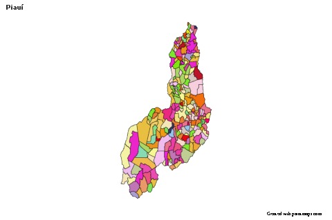 Mapas de muestra para Piauí (coloreado)