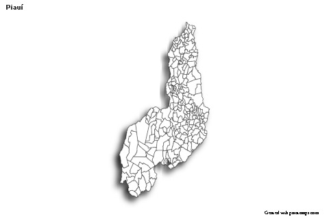 Mapas de muestra para Piauí (blanco-negro,sombrío)
