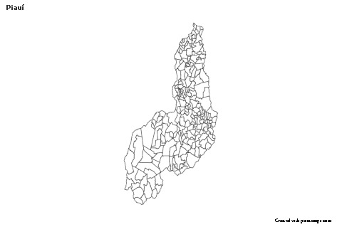 Mapas de muestra para Piauí (blanco-negro)