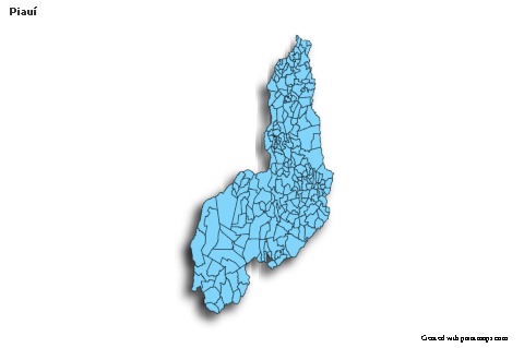 Mapas de muestra para Piauí (azul,sombrío)