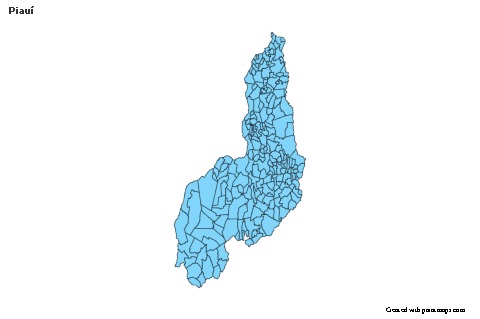 Mapas de muestra para Piauí (azul)