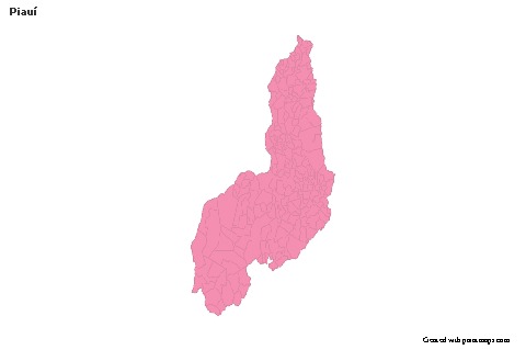 Mapas de muestra para Piauí (rosa,contorno)