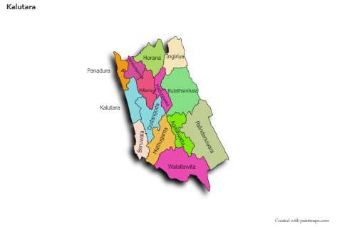 Sample Maps for Kalutara (colored,shadowy)
