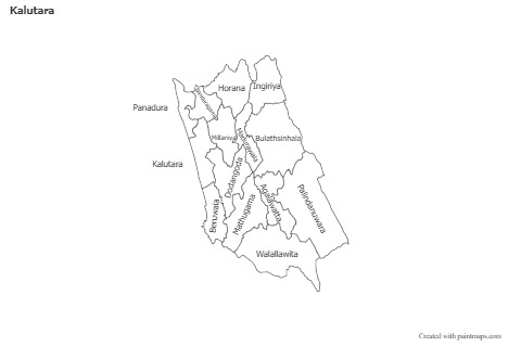 Sample Maps for Kalutara (black-white)