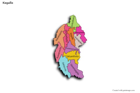Sample Maps for Kegalle (colored,shadowy)