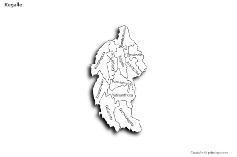 Sample Maps for Kegalle (black-white,shadowy)