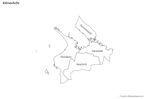 Sample Maps for Kilinochchi (black-white)