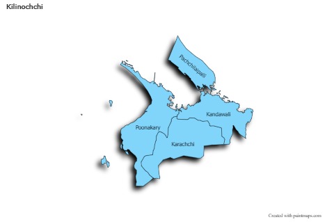 Sample Maps for Kilinochchi (blue,shadowy)