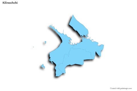 Sample Maps for Kilinochchi (blue,outline,shadowy)