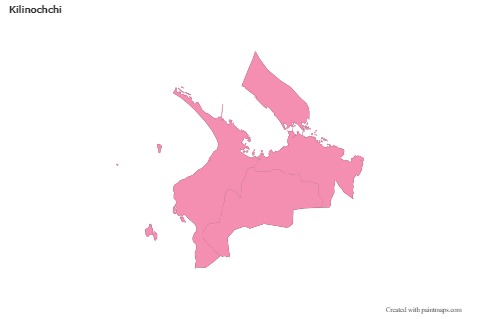 Sample Maps for Kilinochchi (pink,outline)